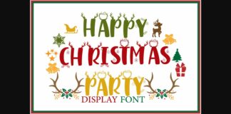 Happy Christmas Party Font Poster 1