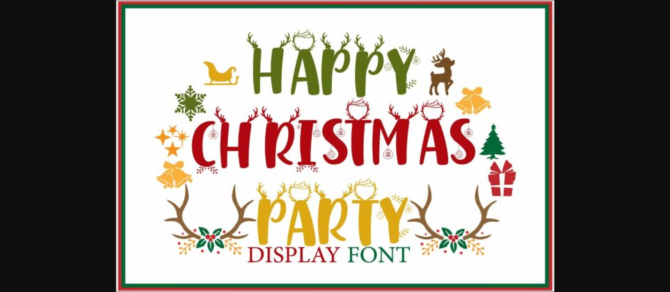 Happy Christmas Party Font Poster 1