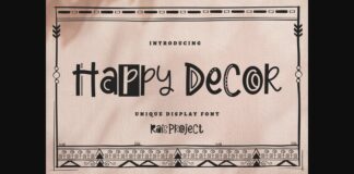 Happy Decor Font Poster 1