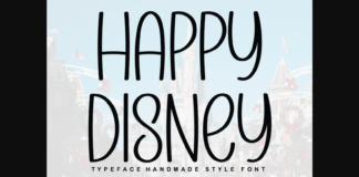 Happy Disney Font Poster 1