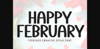 Happy February Font Poster 1