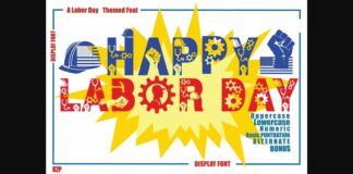 Happy Labor Day Font Poster 1