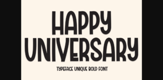 Happy Universary Font Poster 1