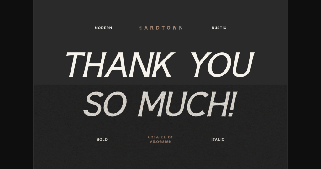 Hardtown Font Poster 10