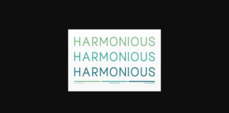 Harmonious Font Poster 1