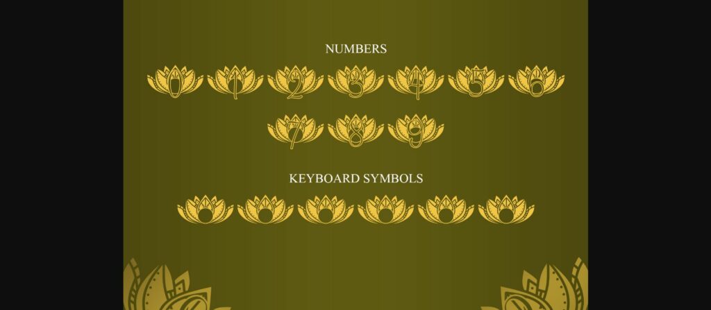 Harmony Lotus Mandala Monogram Font Poster 7