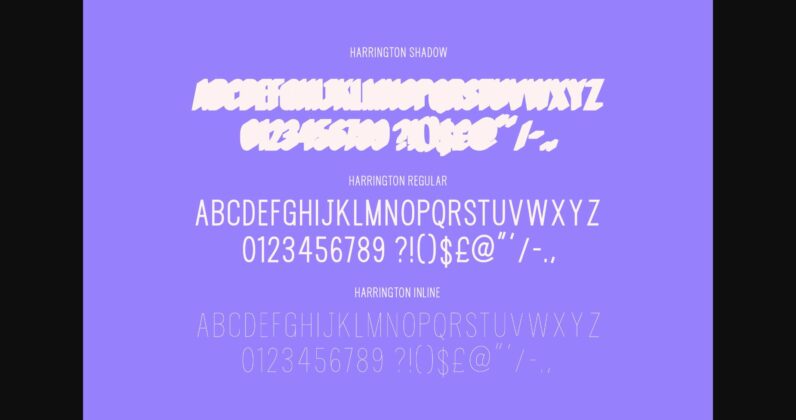 Harrington Family Font Poster 11