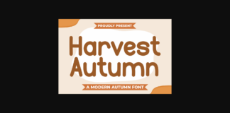 Harvest Autumn Font Poster 1