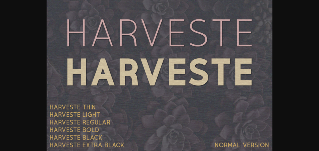 Harveste Font Poster 1