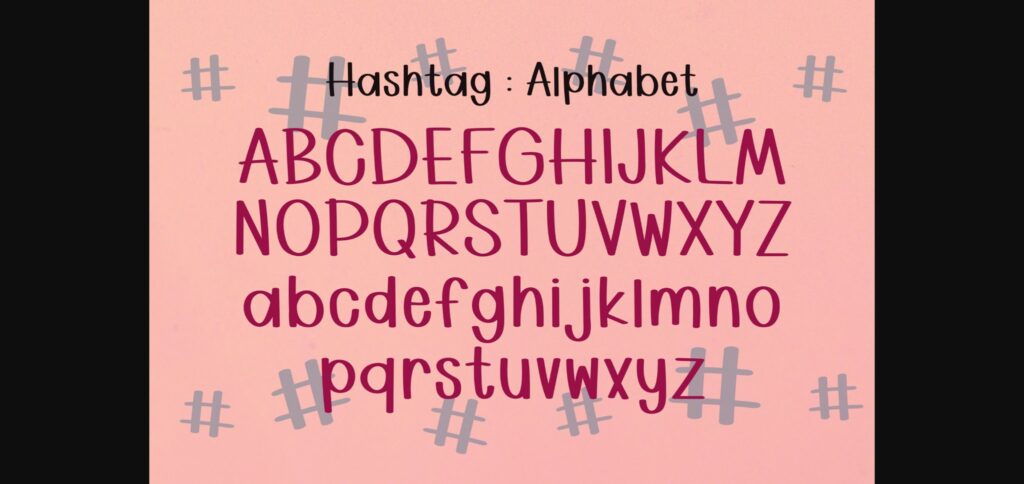 Hashtag Font Poster 5