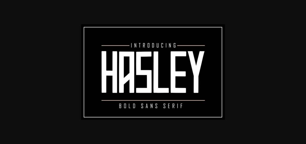 Hasley Font Poster 3