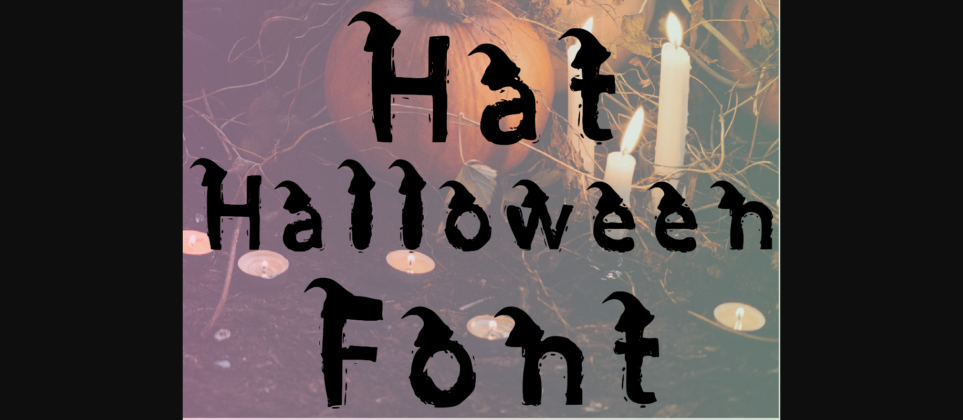 Hat Halloween Font Poster 3