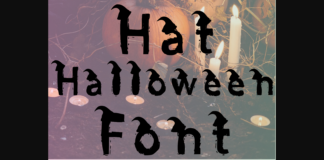 Hat Halloween Font Poster 1