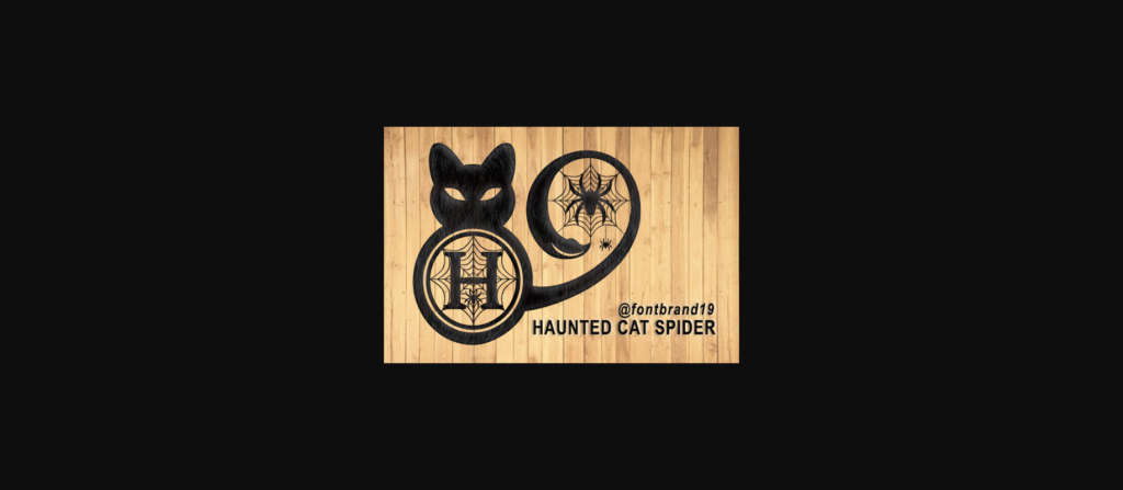 Haunted Cat Spider Font Poster 3