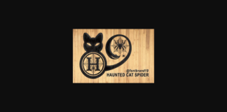 Haunted Cat Spider Font Poster 1