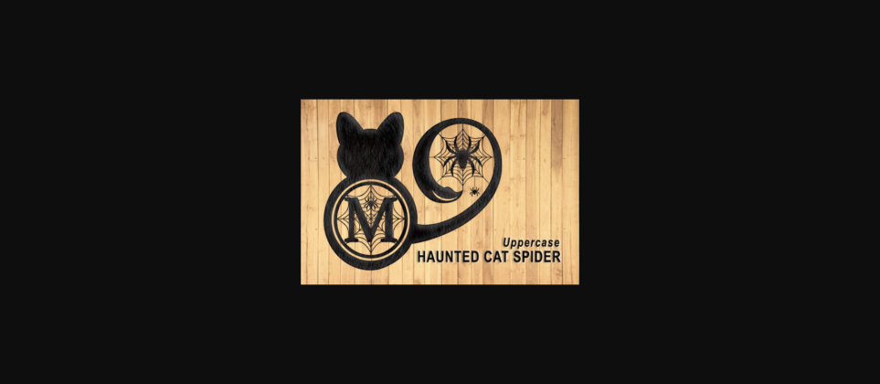 Haunted Cat Spider Font Poster 4