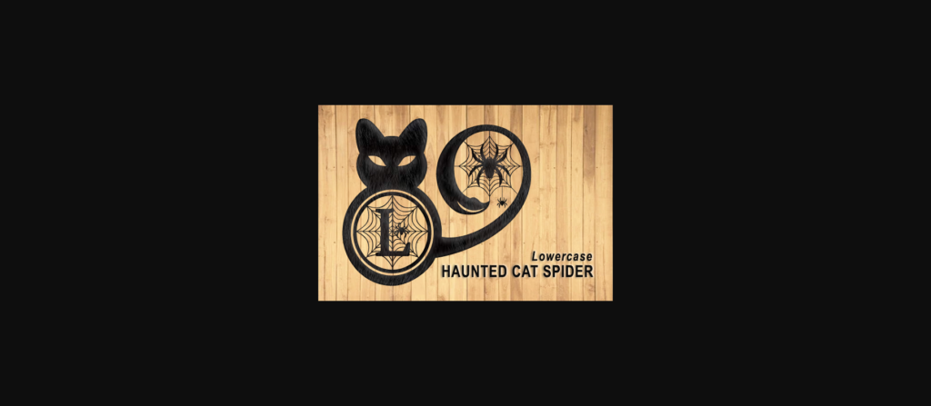 Haunted Cat Spider Font Poster 5