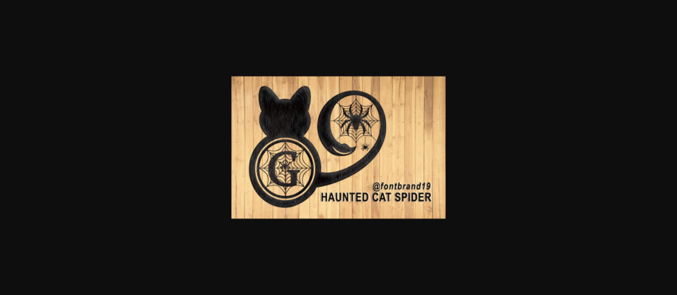 Haunted Cat Spider Font Poster 8