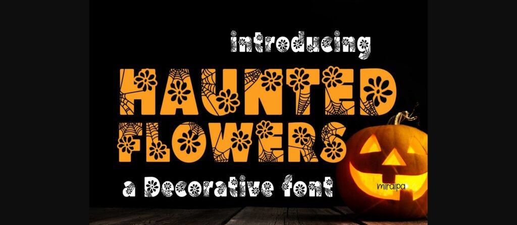 Haunted Flowers Font Poster 3