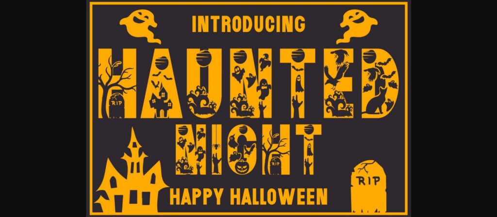 Haunted Night Font Poster 3