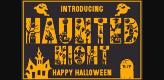 Haunted Night Font Poster 1