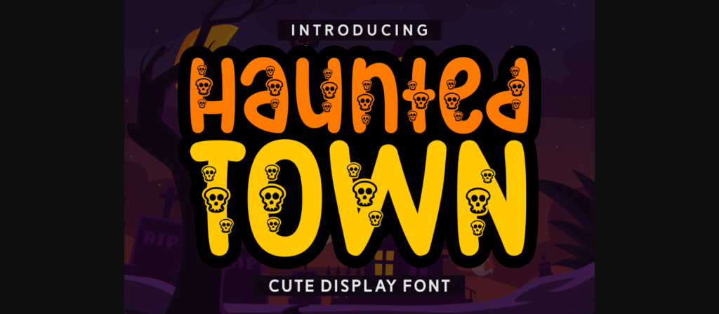 Haunted Town Font Poster 3