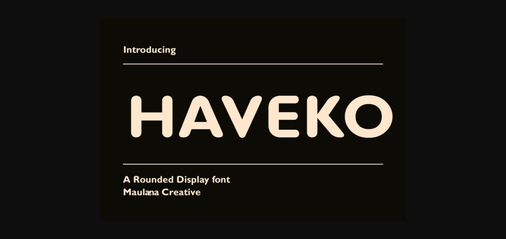 Haveko Font Poster 3