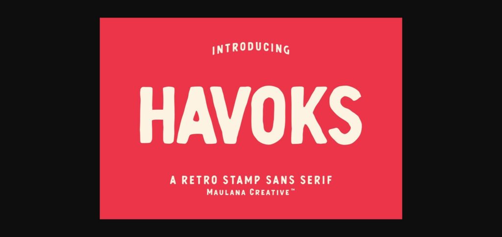 Havoks Font Poster 3