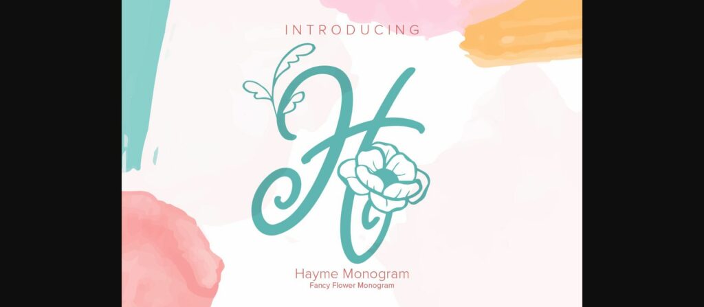 Hayme Monogram Font Poster 3