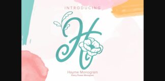 Hayme Monogram Font Poster 1