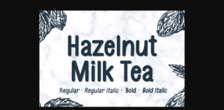 Hazelnut Milk Tea Font Poster 1