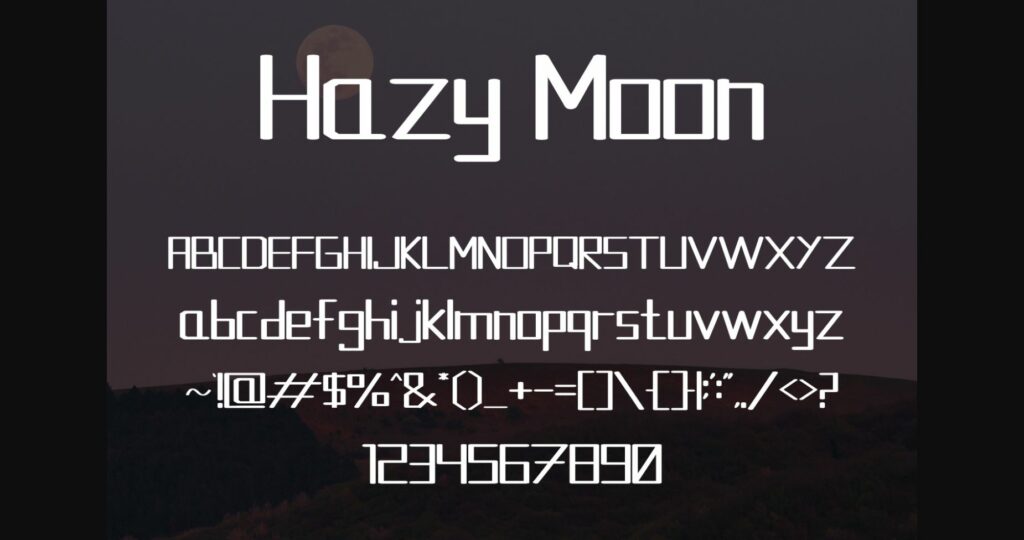 Hazy Moon Font Poster 7