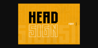 Head Sign Font Poster 1