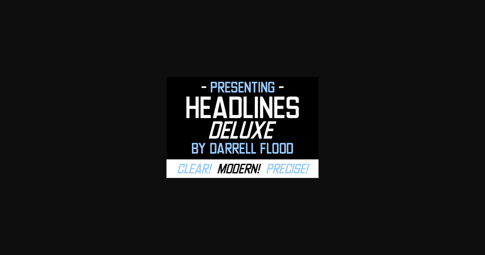 Headlines Deluxe Font - Font Canyon