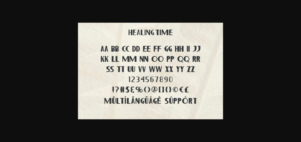 Healing Time Font Poster 9