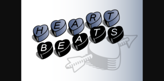 Heart Beats Font Poster 1