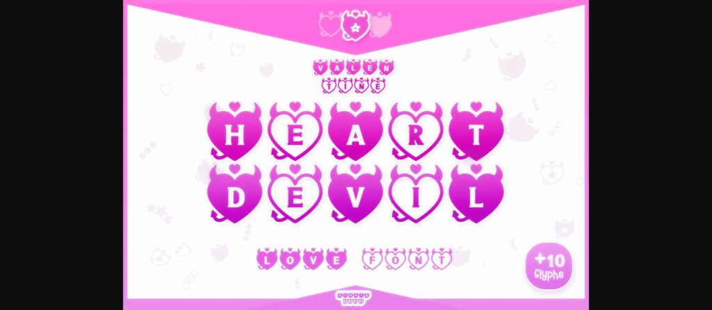 Heart Devil Font Poster 1