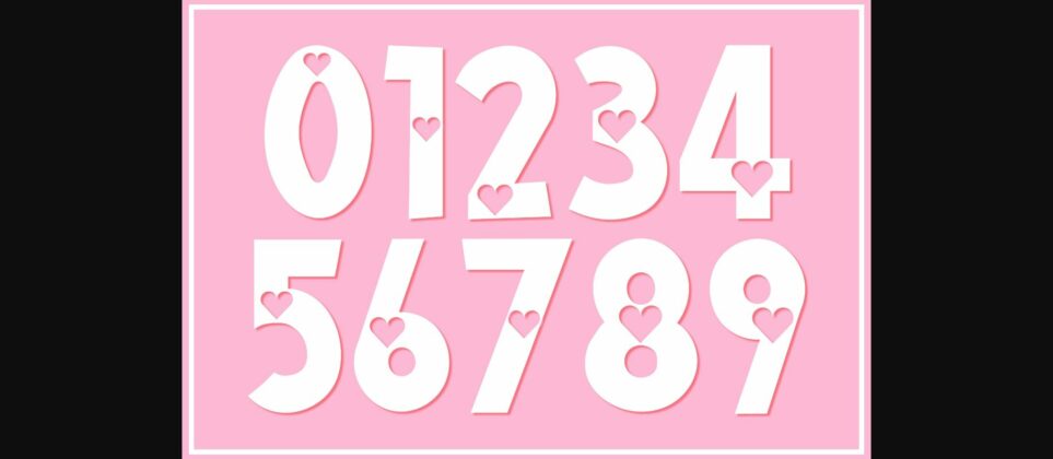 Heart Font Poster 5