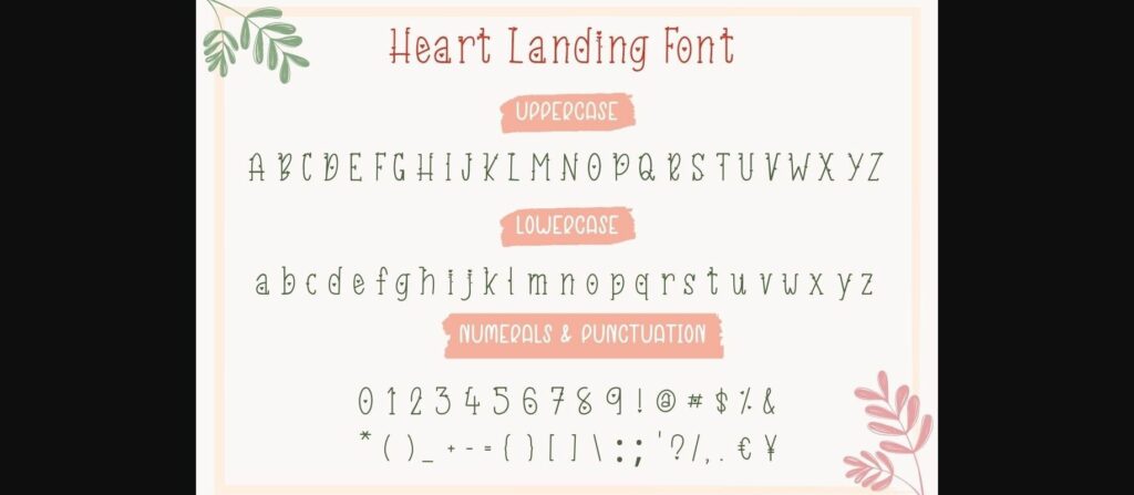 Heart Landing Font Poster 6