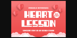 Heart Lesson Font Poster 1