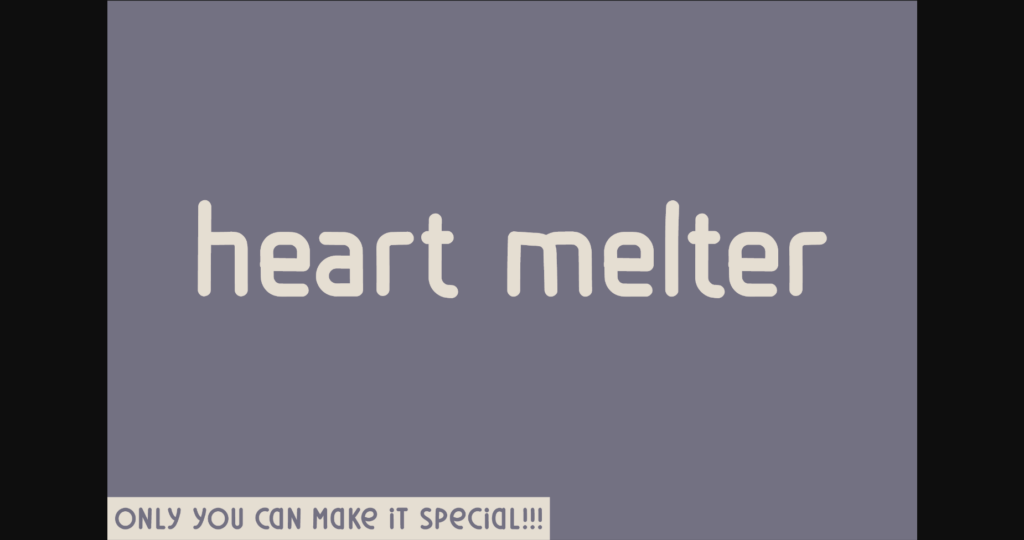 Heart Melter Font Poster 3