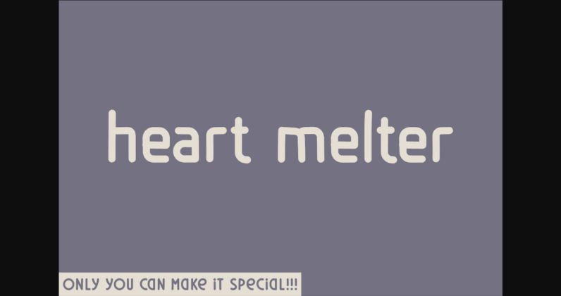 Heart Melter Font Poster 3