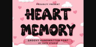 Heart Memory Font Poster 1