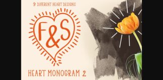 Heart Mono Font Poster 1
