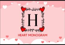 Heart Monogram Font Poster 1