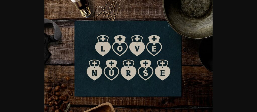 Heart Nurse Font Poster 10