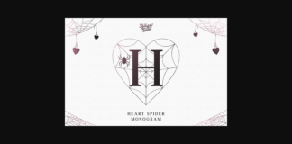 Heart Spider Monogram Font Poster 1