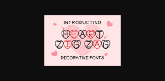 Heart Zig Zag Font Poster 1