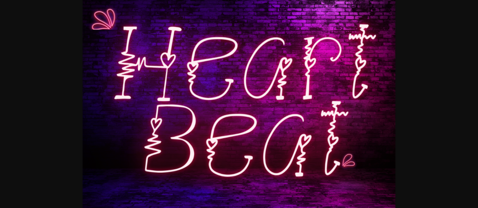 Heartbeat Font Poster 3