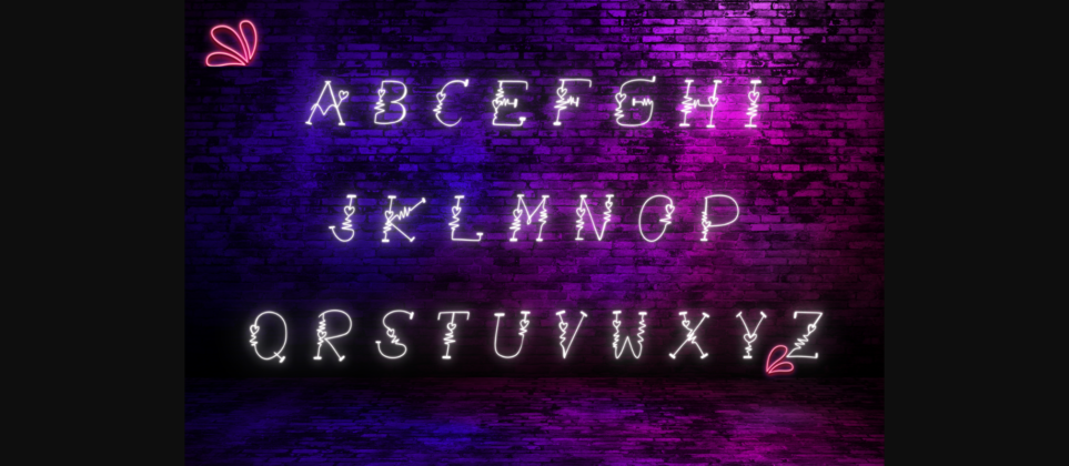 Heartbeat Font Poster 4